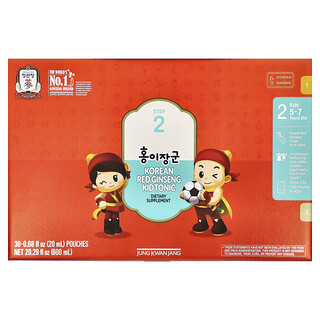 JungKwanJang, Koreaanse rode ginseng kindertonic, stap 2, 5-7 jaar, 30 zakjes van 20 ml per stuk.