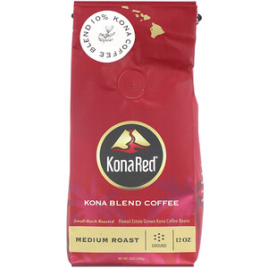Отзывы о KonaRed, Kona Blend Coffee, Medium Roast, Ground, 12 oz (340 g)