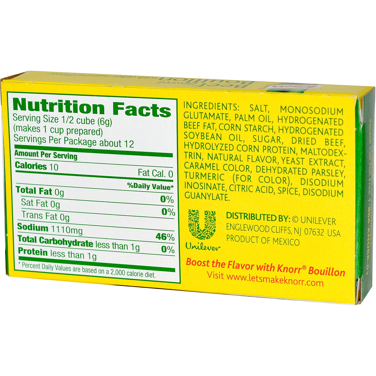 Knorr Stock Cubes Nutritional Information – Runners High Nutrition
