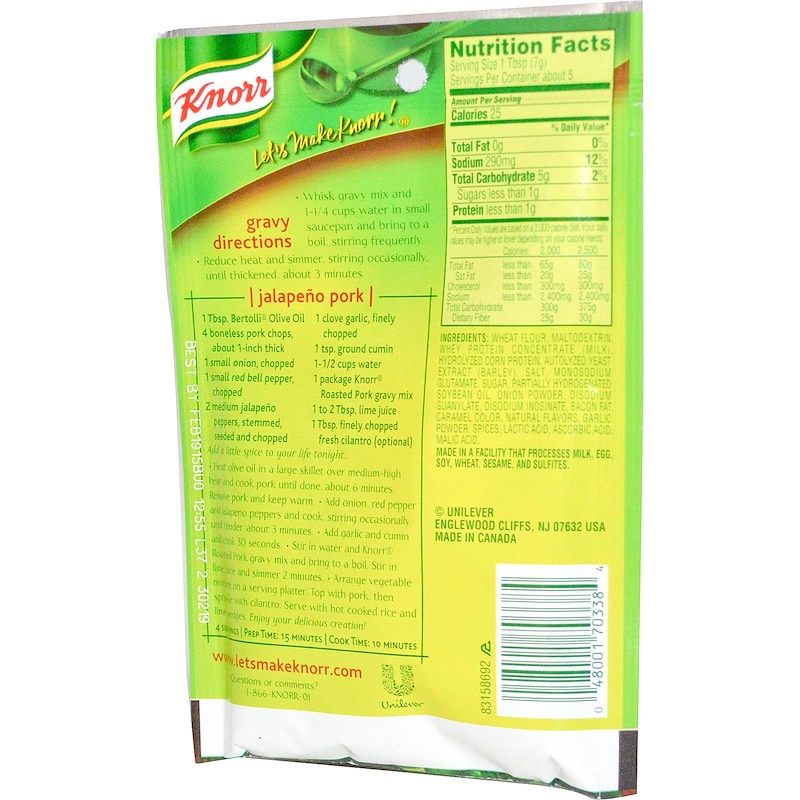 Knorr, Roasted Pork Gravy Mix, 1.3 oz (37 g) iHerb