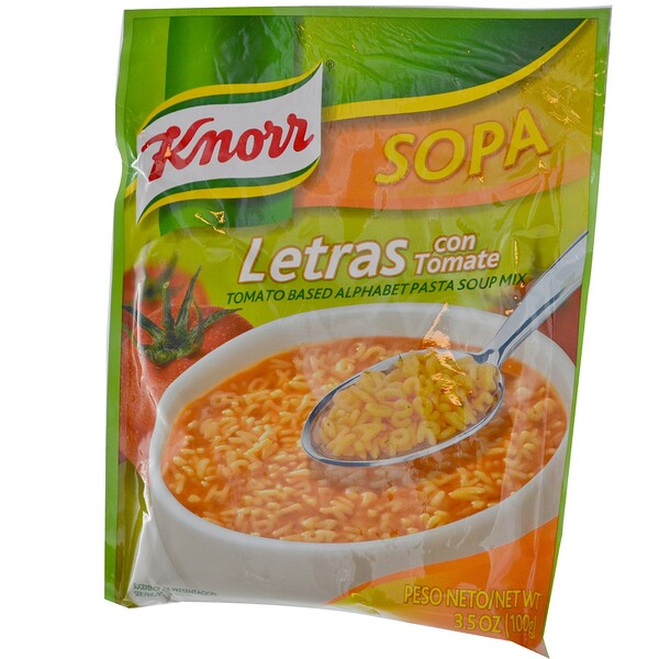 Knorr, Letras, Tomato Based Alphabet Pasta Soup Mix, 3.5 oz (100 g) (Discontinued Item) 