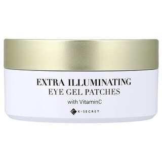 K-Secret, Parches de gel para el contorno de los ojos, Extrailuminadores, 60 parches