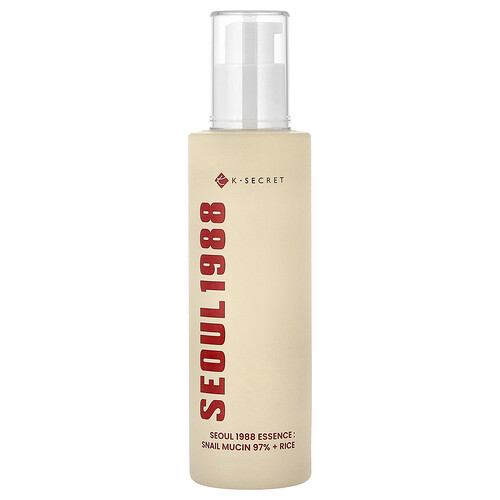 K-secret Seoul 1988 Essence, Snail Mucin 97% + Rice, 3.38 fl oz (100 ml)