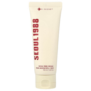K-Secret, Seoul 1988 Cream, Snail Mucin 93% + Rice, 3.38 fl oz (100 ml)