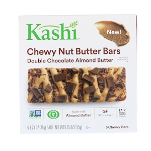 Каши, Chewy Nut Butter Bars, Double Chocolate Almond Butter, 5 Chewy Bars, 1.23 oz (35 g) Each отзывы