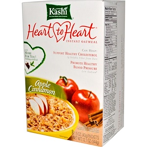 Отзывы о Каши, Heart to Heart, Instant Oatmeal, Apple Cinnamon, 8 Packets,1.5 oz (43 g) Each