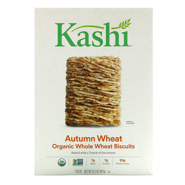 Kashi‏, Whole Wheat Biscuits, Organic Autumn Wheat, 16.3 oz ( 462 g)