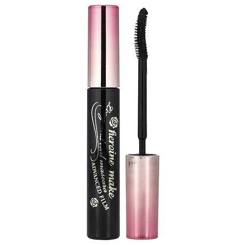 Kissme Heroine Make, Long & Curl Mascara, Advanced Film, 01 Jet Black, 0.21 oz (6 g)