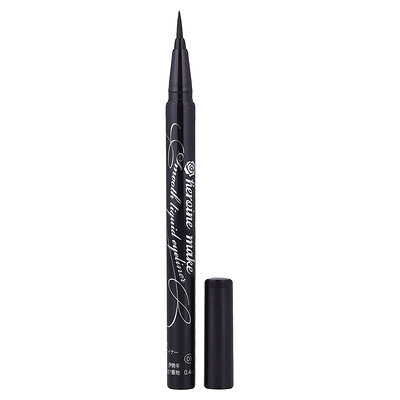 KissMe, Heroine Make, Delineador de ojos líquido suave, Pincel ultrafino, 01 Negro azabache, 0,4 ml (0,014 oz. líq.)
