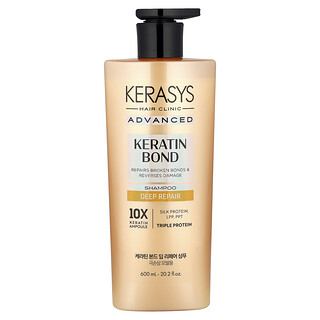 Kerasys, Advanced, шампоан за свързване с кератин, дълбоко възстановяване, 600 ml (20,2 fl oz)