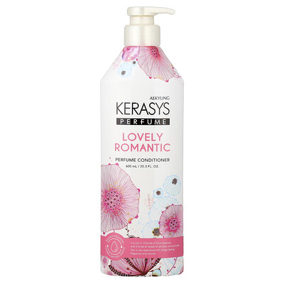 Kerasys, Acondicionador perfumado, Lovely Romantic, 600 ml (20,3 oz. líq.)
