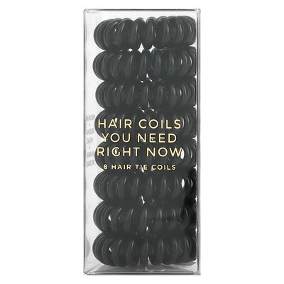 

Kitsch, Hair Coils, Black, 8 Pieces