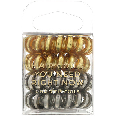 

Kitsch, Hair Coils, Metallic, 4 Pieces