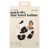 Quick Drying, Microfiber Hair Towel, schnell trocknendes Mikrofaser-Haarhandtuch, Leopard, 1 Stück