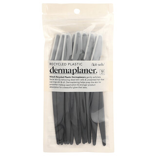 Kitsch, Recycled Plastic Dermaplaner, Black, 12 Count