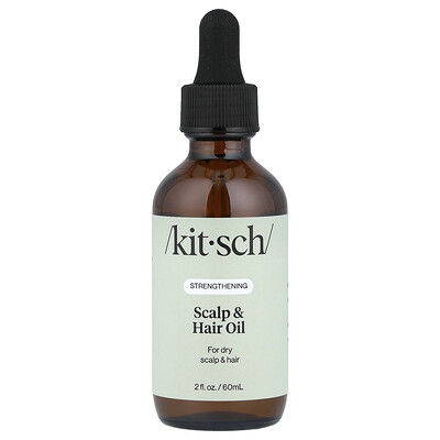 Kitsch, Aceite fortalecedor para el cabello y el cuero cabelludo, Romero y biotina, 60 ml (2 oz)