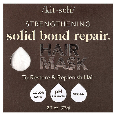 Kitsch, Barra reparadora Solid Bond, Mascarilla capilar fortalecedora, Flor de bambú e ylang-ylang, 77 g (2,7 oz)
