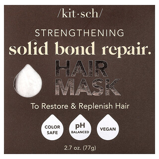 Kitsch, Solid Bond Repair Bar, hårinpackning, stärkande, bambublomma och ylang ylang, 77 g