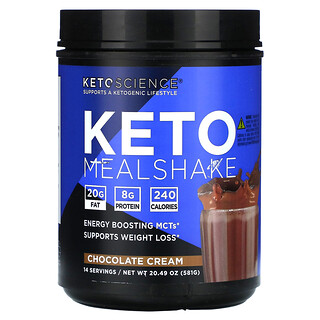 Keto Science, Frullato chetogenico sostitutivo del pasto, crema al cioccolato, 581 g
