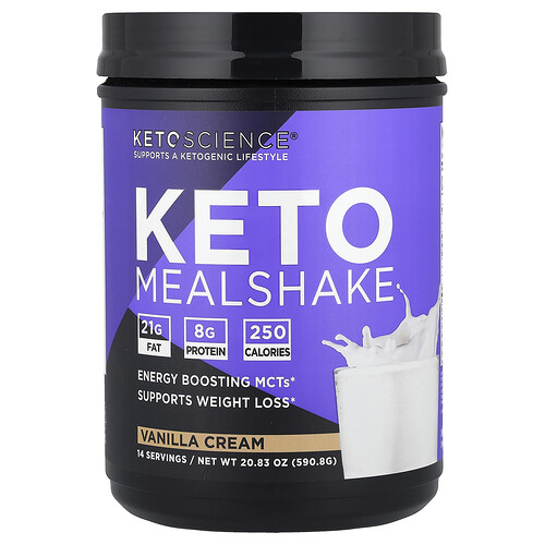 Keto Science, Keto Mealshake, Vanilla Cream, 20.83 oz (590.8 g)