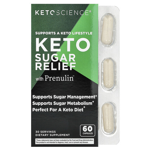 Keto Science, Keto Sugar Relief with Prenulin™, 60 Capsules