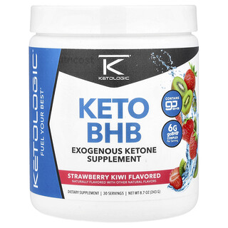 كيتو لوجيك‏, Keto BHB ، فراولة وكيوي ، 8.7 أونصة (243 جم)