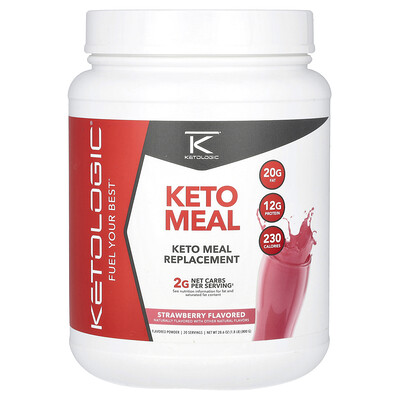 Product Image for KetoLogic, Keto Meal, Strawberry, 1.8 lb (800 g)
