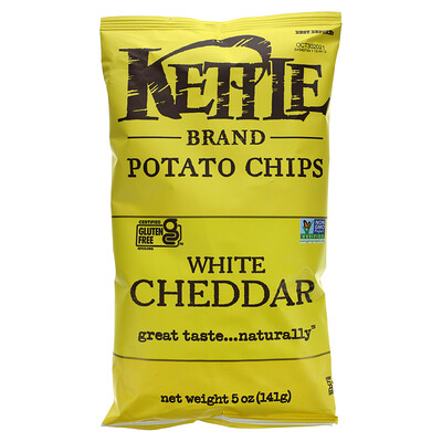 Купить Kettle Foods Картофельные чипсы, нью-йоркский чеддер, 142 г (5 унций)