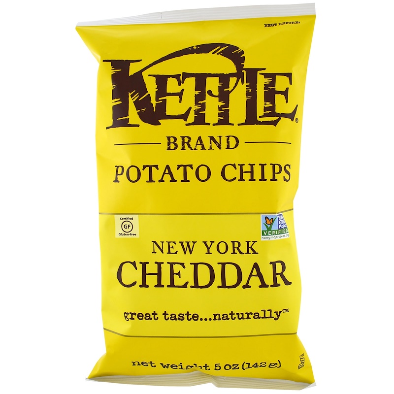 Kettle Foods, Potato Chips, New York Cheddar, 5 oz (142 g) iHerb