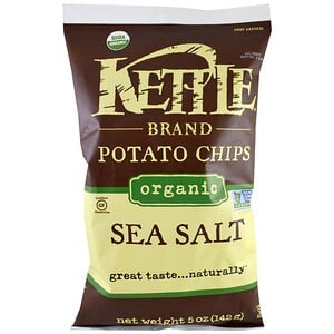 Отзывы о Кэттл фудс, Organic Potato Chips, Sea Salt, 5 oz (142 g)