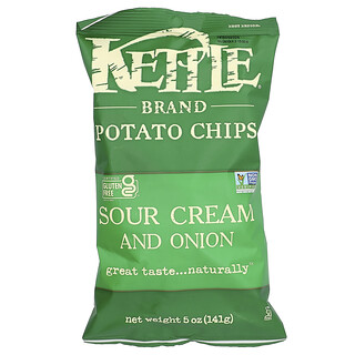 Kettle Foods, 薯片，優酪乳油和洋蔥味，5 盎司（141 克）