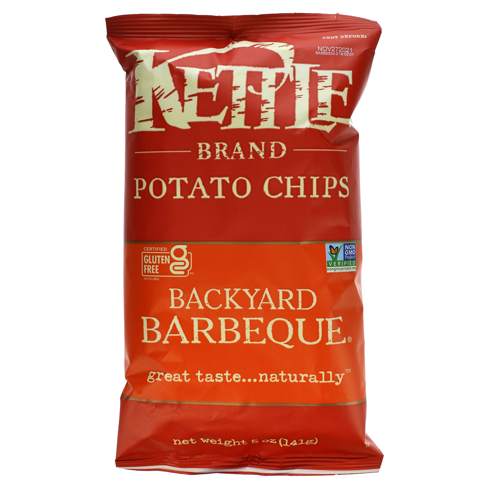 Kettle Foods, Potato Chips, Backyard Barbeque, 5 oz (141 g) iHerb