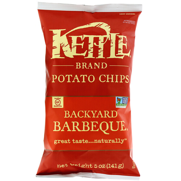 Kettle Foods‏, צ'יפס, בטעם ברביקיו ביתי, 141 גרם (5 אונקיות)