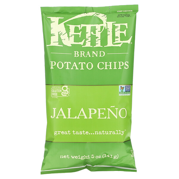 Kettle Foods, картофельные чипсы, острые с халапеньо, 142 г (5 унций)