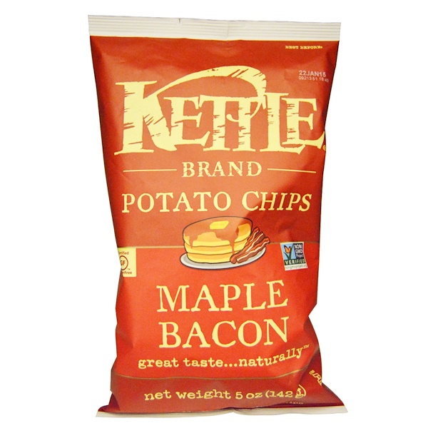 Kettle Foods, Potato Chips, Maple Bacon, 5 oz (142 g) iHerb