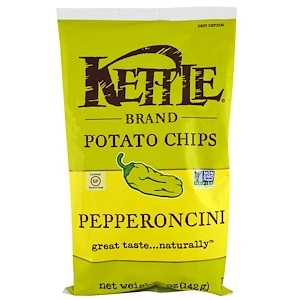Отзывы о Кэттл фудс, Potato Chips, Pepperoncini, 5 oz (142 g)