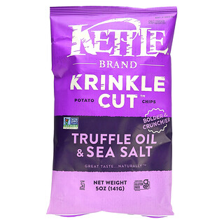 Kettle Foods, Krinkle Cut，薯片，松露油和海盐，5 盎司（141 克）
