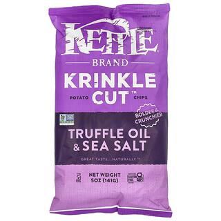 Kettle Foods, Krinkle Cut™, Chips de pommes de terre, Huile de truffe et sel de mer, 141 g