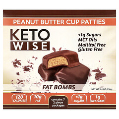 Fat Bombs, котлети з арахісовою пастою, 7 упаковок по 34 г