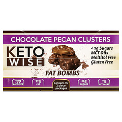 Fat Bombs, шоколад, пекан, 16 упаковок по 32 г