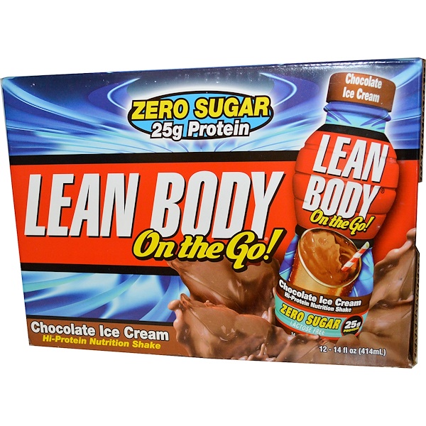 Labrada Nutrition, Lean Body On the Go, Chocolate Ice Cream, 12 Shakes, 14 fl oz (414 ml) Each (Discontinued Item) 