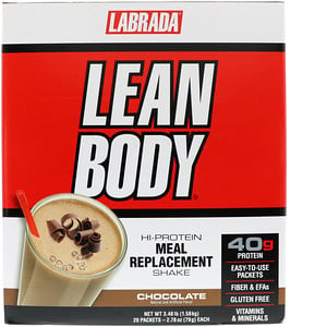 Лабрада нутришн, Lean Body, Hi-Protein Meal Replacement Shake, Chocolate, 20 Packets, 2.78 oz (79 g) Each отзывы