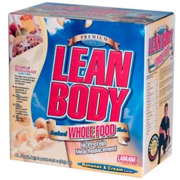 Labrada Nutrition, Lean Body Instant Whole Food Shake, Bananas & Cream Flavor, 20 Packets, 3.24 oz (92g) Each (Discontinued Item) 