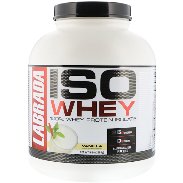 Labrada Nutrition, ISO Whey, 100 Whey Protein Isolate, Vanilla, 5 lbs