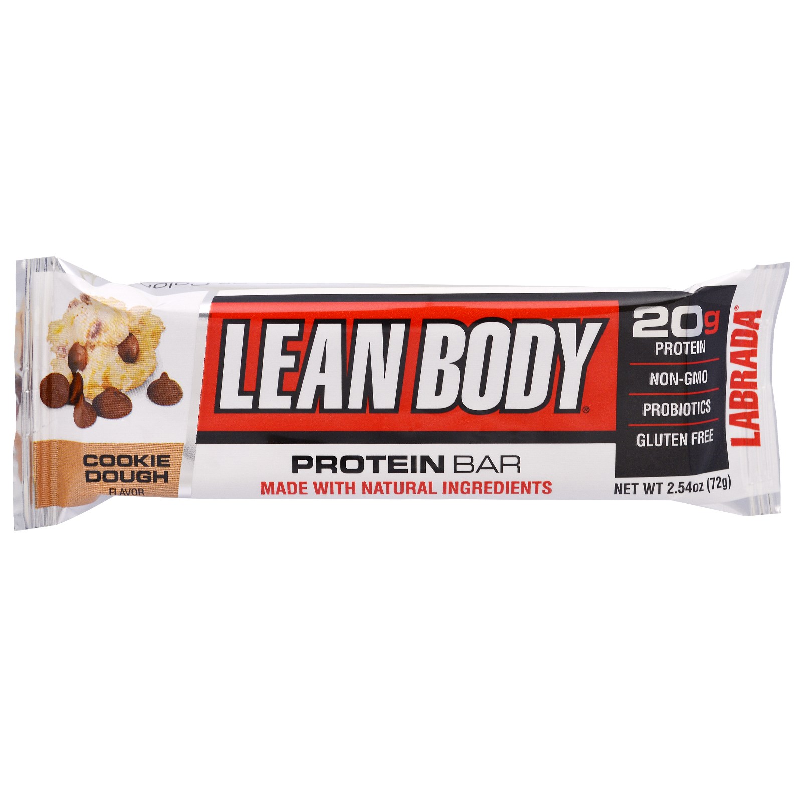 Labrada Nutrition, Lean Body Protein Bar, Cookie Dough Flavor, 12 Bars ...