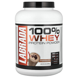 Labrada Nutrition, 100 % proteína de suero de leche en polvo, Chocolate, 1875 g (4,13 lb)