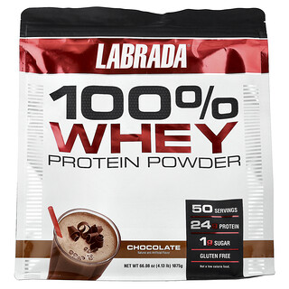 Labrada Nutrition, 100% Whey Protein Powder, Chocolate, 4.13 lb (1,875 g)