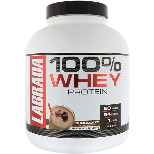 100% Whey Protein, Chocolate, 4.13 lbs (1875 g)