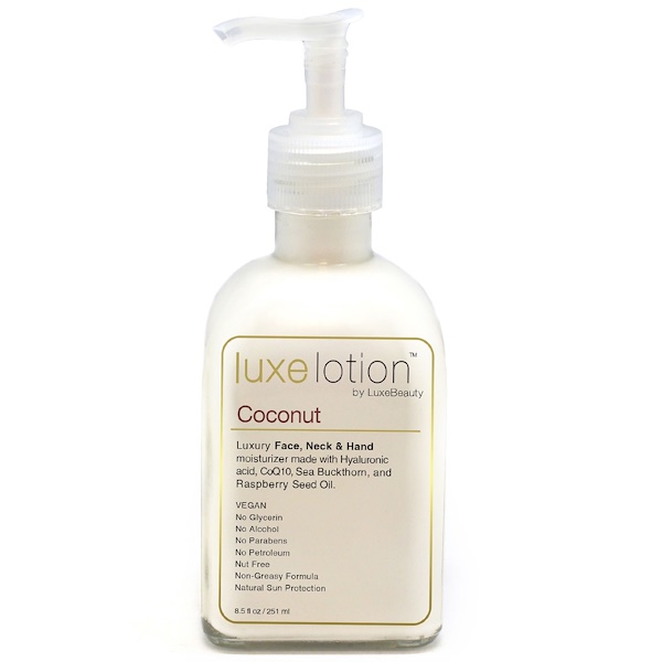 LuxeBeauty, Luxe Lotion, Luxury Face, Body, & Hand Moisturizer, Coconut