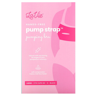 Product Image for LaVie, Pump Strap, Hands-Free Pumping Bra, Large, Black, 1 Count